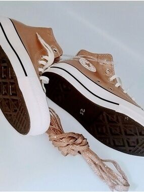 Converse Women's Metallic Bronze High-Top Sneakers